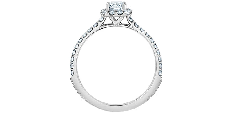 14K Gold 0.84cttw Lab Grown Diamond Engagement Ring - /