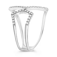 14K White, Yellow or Rose Gold 0.27cttw Diamond Geometric Ring - 14K White Gold