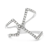 14K White, Yellow or Rose Gold 0.27cttw Diamond Geometric Ring - 14K White Gold