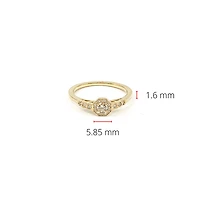 10K Yellow Gold 0.40cttw Canadian Diamond  Halo Engagement Ring, size 6.5 - 6.5