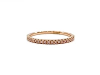 14K Rose Gold 0.09cttw Pink Diamond Band - Size 6.5