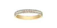 10K Yellow Gold 0.25cttw Diamond Double Band Ring - 6.5 / 4.5