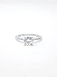 Diamond and Moissanite Engagement Ring