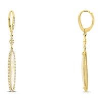 14K Yellow Gold Citrine and Diamond Dangle Earring