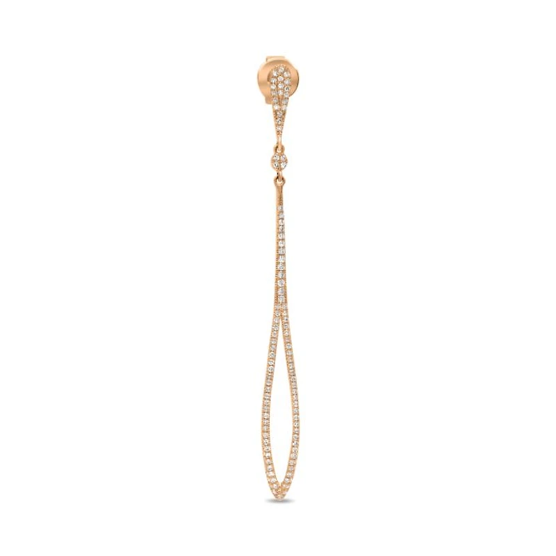 14K White Gold 0.45cttw Diamond Dangle Earring