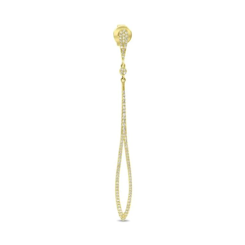 14K White Gold 0.45cttw Diamond Dangle Earring