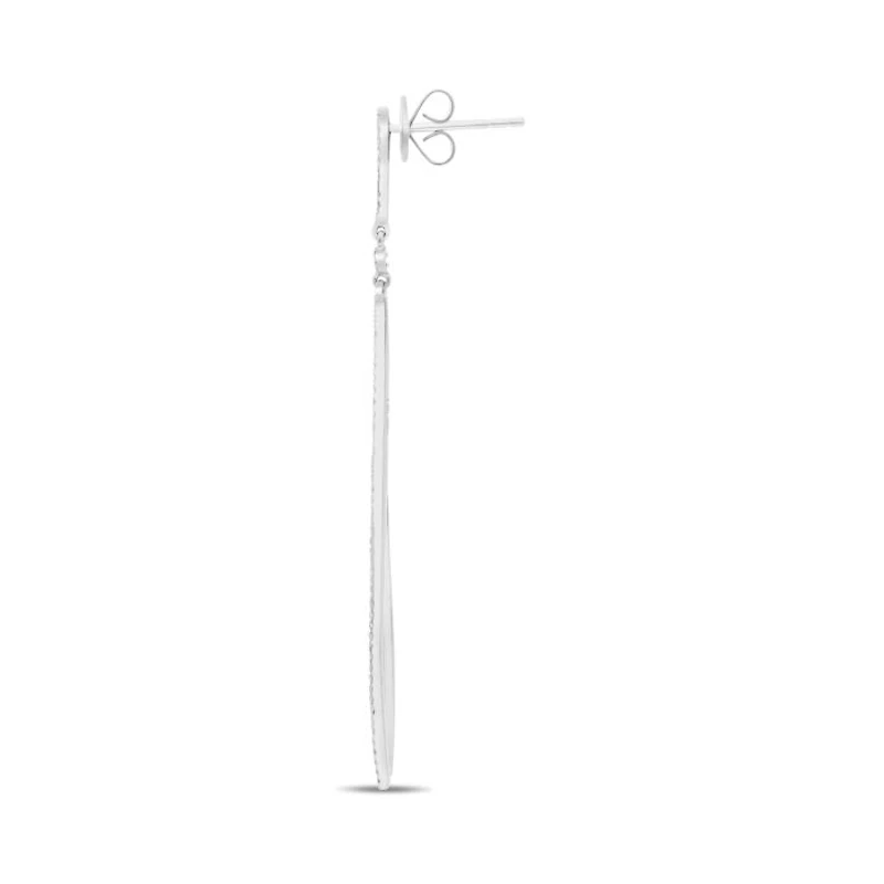 14K White Gold 0.45cttw Diamond Dangle Earring