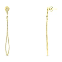 14K White Gold 0.45cttw Diamond Dangle Earring