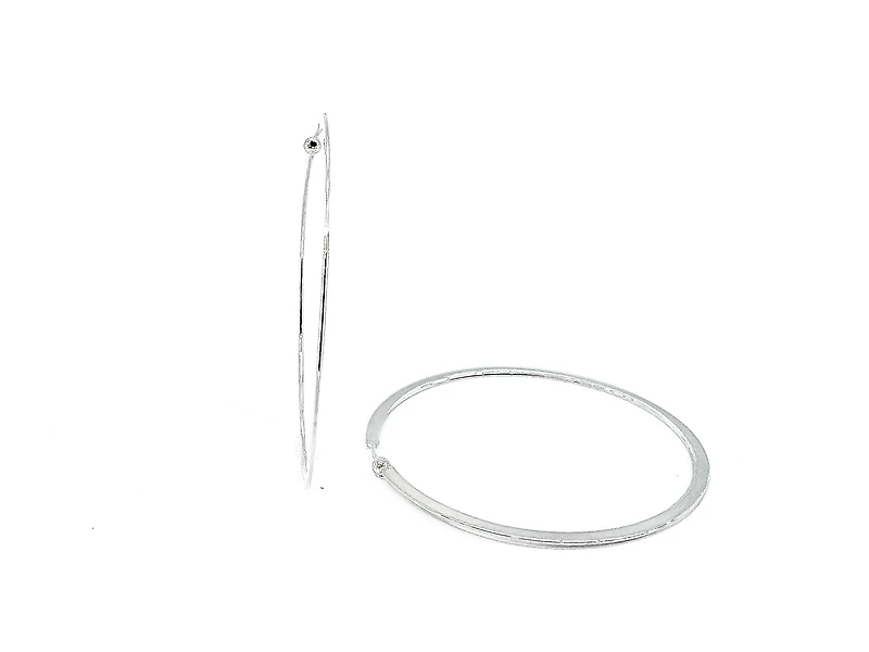 Sterling Silver Hoop Earrings 50mm