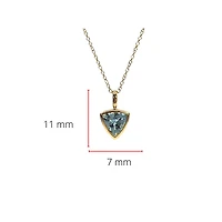 10/14K Yellow Gold 0.56cttw Aquamarine Pendant, 18"