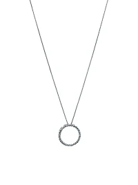 10K White Gold 0.05cttw Diamond Eternity Pendant - 18"