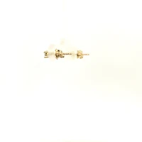 10K Yellow Gold Illusion Set Diamond Solitaire Earrings 0.04cttw