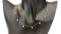 14K Yellow Gold Lab Grown 1.61cttw Diamond Necklace, 18"