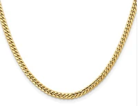 14K Yellow Gold Solid Miami Cuban Link Curb Chain