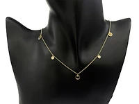 10K Yellow Gold 0.08cttw Diamond Necklace - 18"