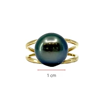 14K Yellow Gold Tahitian Pearl Ring