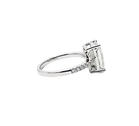 Silver 4.00cttw Moissanite Engagement Ring - 4.5
