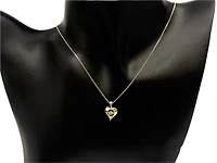 Sterling Silver 0.12cttw Peridot 3mm Pulse Pendant, 18" Box Chain