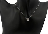 14K White Gold 0.08cttw Diamond Pendant, 18"