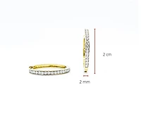 10K Yellow Gold 0.25cttw Diamond Hoop Earrings