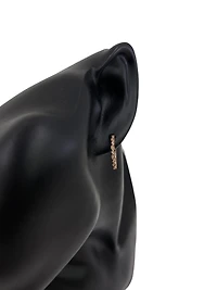 14K Rose Gold 0.07cttw Diamond Hoop Earrings