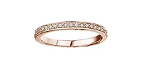 10K Rose Gold 0.15cttw Round Cut Diamond Ring - 4.5