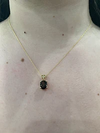 Smokey Quartz and Diamond Pendant