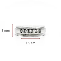14K White Gold 0.30cttw Diamond Gents Ring, size 10