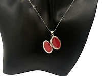 10K White Gold Locket, 18"