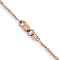 14K Rose Gold Singapore Chain - 1.0mm