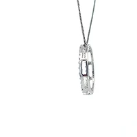 10K White Gold 0.05cttw Diamond Eternity Pendant - 18"