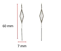 14K White Gold Diamond Dangle Earring 0.26cttw