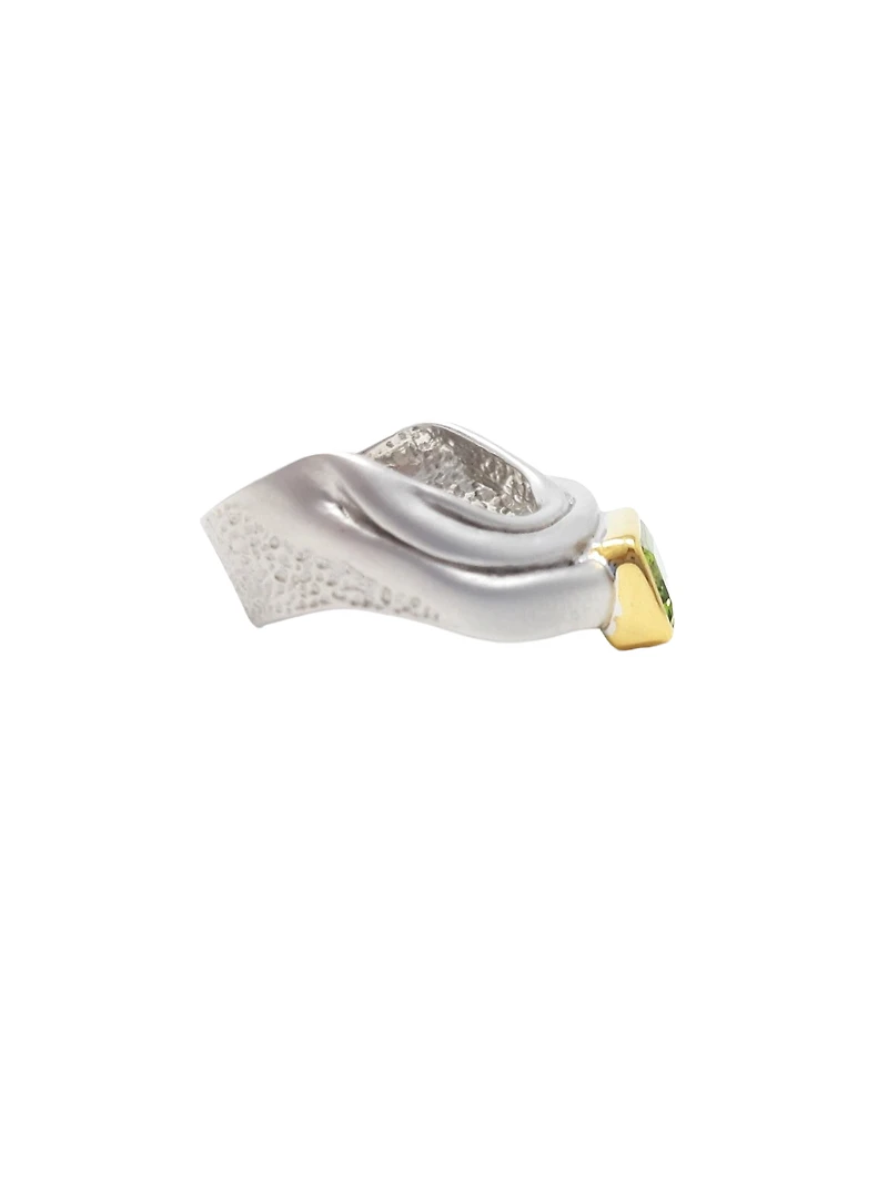 Silver and Peridot Ring