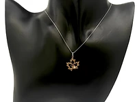 10K Rose Gold 0.02cttw Canadian Diamond Pendant, 18"