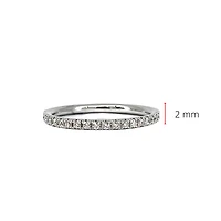 Platinum 0.25cttw Diamond Wedding Band, size 7