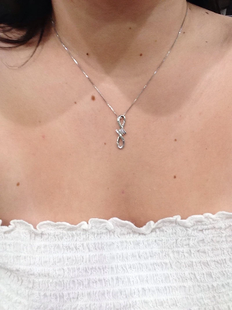 Silver and Diamond Necklace