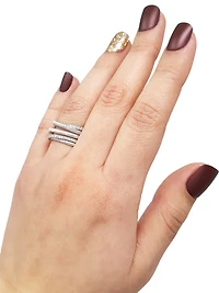 14K White Gold 0.43cttw Diamond Ring, size 7