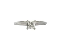14k White Gold 0.45Cttw Lab Grown Princess Cut Diamond Engagement Ring - /