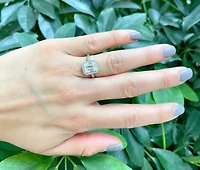 10K White Gold  2.0cttw Genuine White Topaz Ring - 4.5
