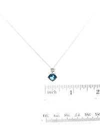 London Blue Topaz and Diamond Pendant