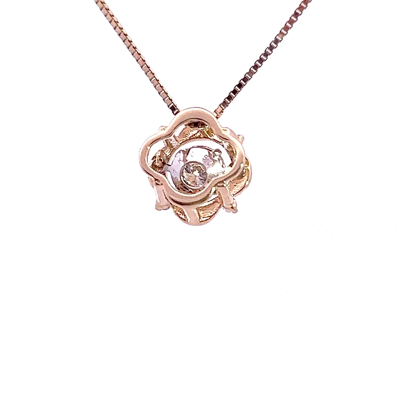 10K Yellow Gold 0.25 cttw  Diamond  Pulse Pendant, 18"