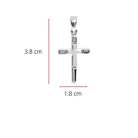 10K White Gold Cross Charm