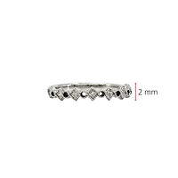 10K White Gold 0.14cttw Princess Cut Diamond Ring, size 6.5