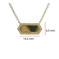 14K Yellow Gold 0.10cttw Diamond Pendant, 18"