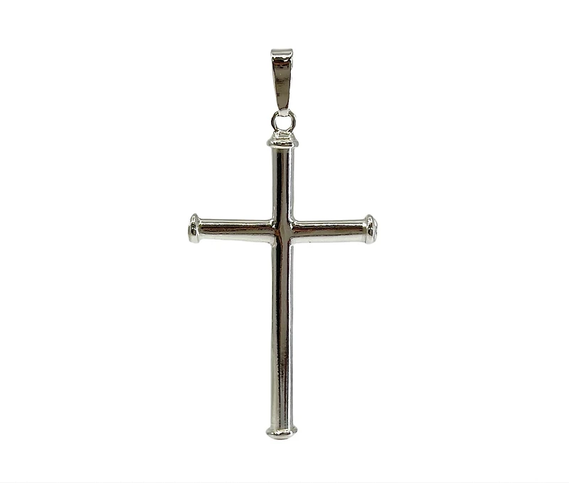 925 Sterling Silver Cross Pendant - 48mm x 23mm