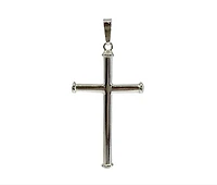 925 Sterling Silver Cross Pendant - 48mm x 23mm