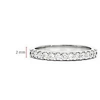 14K White Gold 0.40ctts Round Cut Diamond Wedding Band