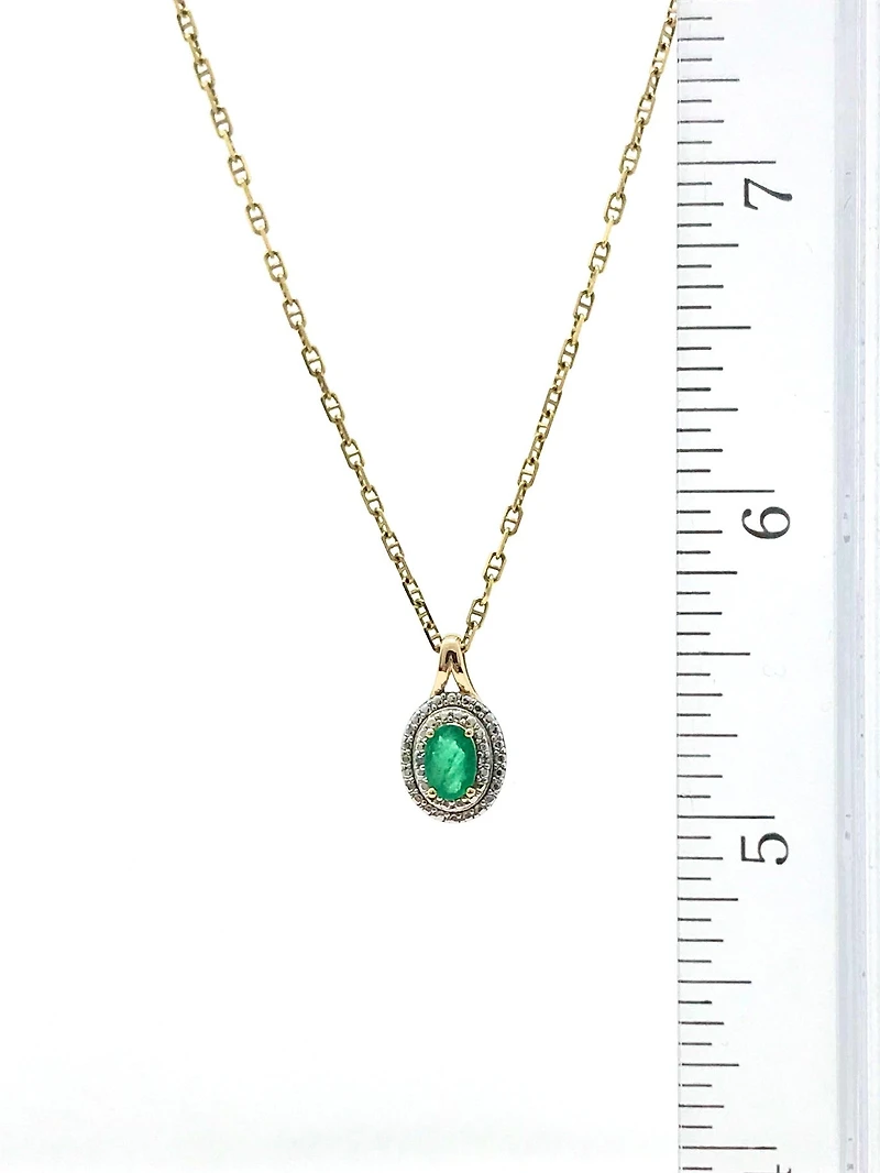 Emerald and Diamond Pendant