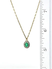 Emerald and Diamond Pendant