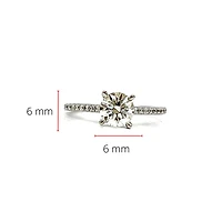14K Gold 1.23cttw Lab Grown Diamond Engagement Ring - carat / 4.5